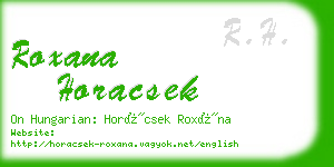 roxana horacsek business card